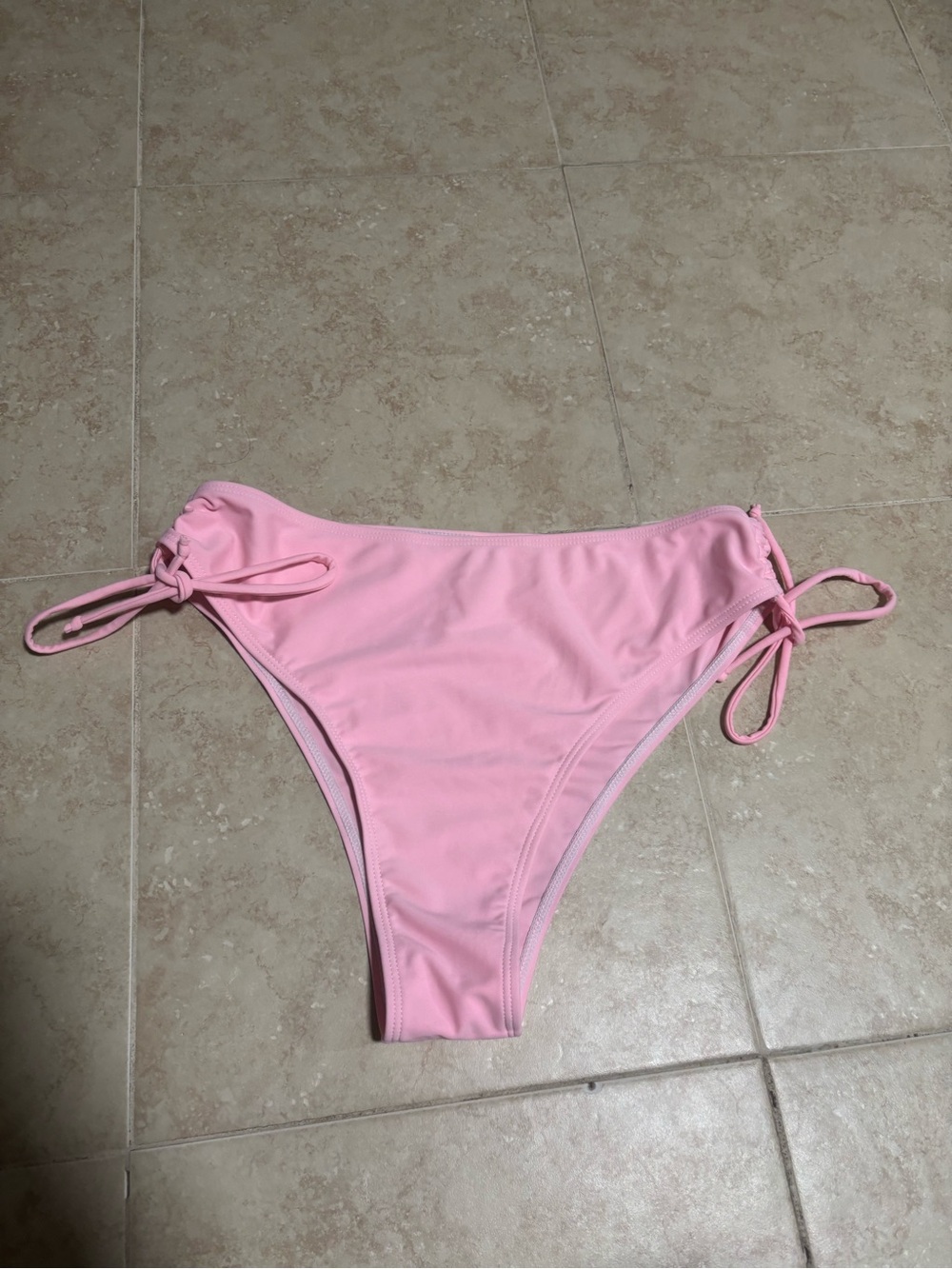 Pink Tie-Side Bikini Bottoms